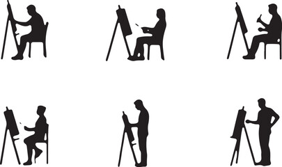 Obraz premium silhouettes of people in different situations