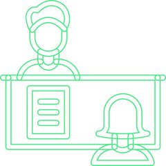 Interview single vector illustration icon