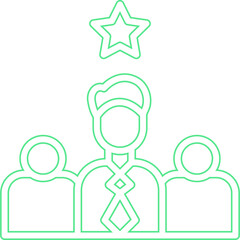Leadership single vector illustration icon