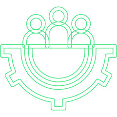 Management Team single vector illustration icon