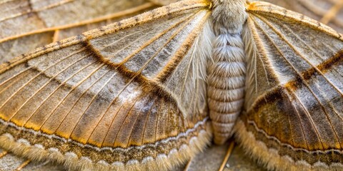 Extreme close up reveals intricate textures and patterns of a moth's dusty wing in natural light  moth, wing, close, texture, details, patterns, dusty, natural, light, insect, macro, 
