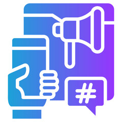 Banner Ads glyph gradient icon