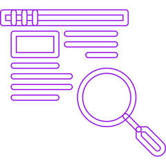 Job search single vector illustration icon