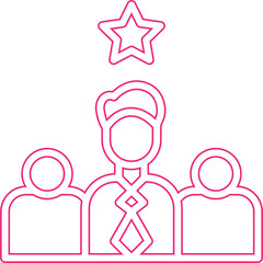 Obraz premium Leadership single vector illustration icon