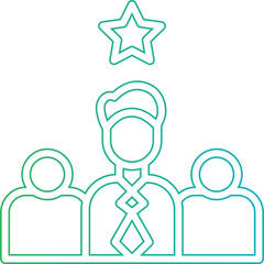 Leadership single vector illustration icon