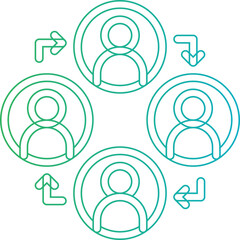 Team work single vector illustration icon