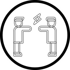 Altercation single vector illustration icon
