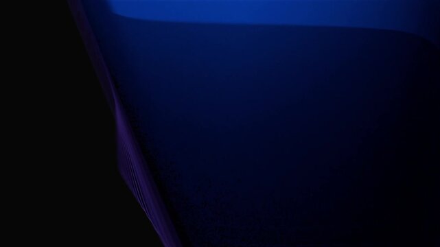 Abstract View of Blue Curved Structures with Minimalistic Design