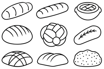Bread Line Art Showcasing Delicious Bakery Creations