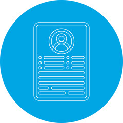 Business Profile single vector illustration icon