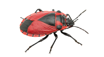 Isolated Red and Black Shield Bug