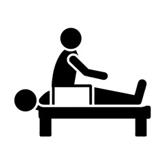 Massage Therapy Pictogram Illustrating Relaxation And Wellness Treatment For Stress Relief