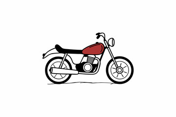 Fototapeta premium motorcycle on white background