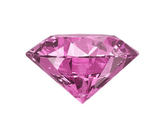 Dazzling diamond pink gemstones, transparent background