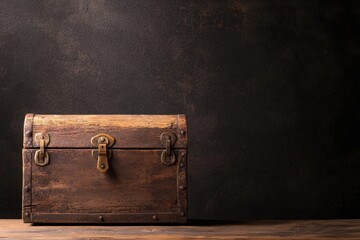 Whimsical treasure chest of leadership skills enchanted workspace digital art cozy environment close-up view inspiring concept