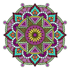  Flower Mandala colorful Art Pattern
