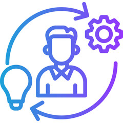 Fototapeta premium Competence line gradient icon