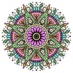  Flower Mandala colorful Art Pattern