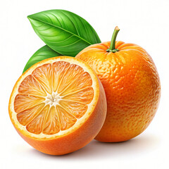 orange with leaf