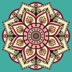  Flower Mandala colorful Art Pattern