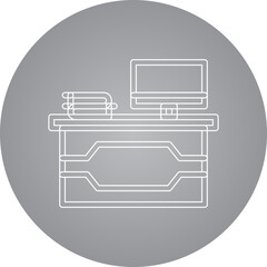 Workplace single vector illustration icon