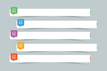 Obraz premium Checklist Template Design for Data Infographic or Text Presentation