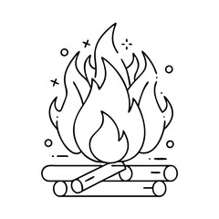 campfire icon, campfire vector illustration-simple illustration of campfire, perfect for campfire logos and icons