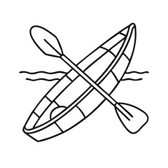 canoe icon, canoe vector illustration-simple illustration of canoe, perfect for canoe logos and icons