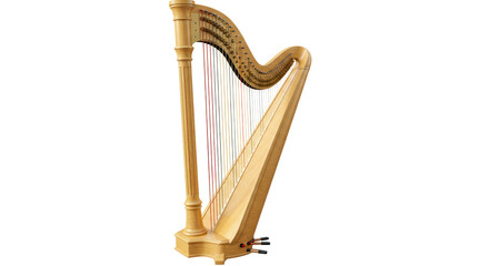 Isolated Golden Harp