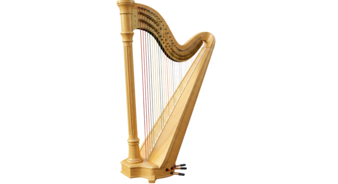 Isolated Golden Harp
