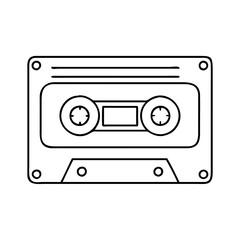 Fototapeta premium cassette tape icon, cassette tape vector illustration-simple illustration of cassette tape, perfect for cassette tape logos and icons