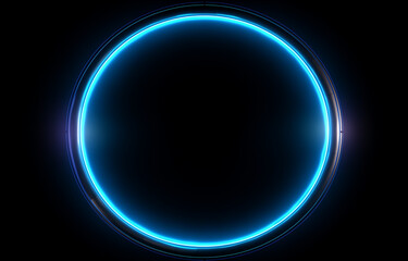 Obraz premium Glowing Sphere in Space with a Dark Background