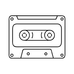 cassette tape icon, cassette tape vector illustration-simple illustration of cassette tape, perfect for cassette tape logos and icons