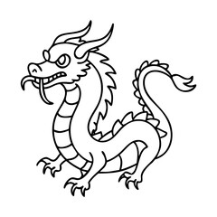 chinese dragon icon, chinese dragon vector illustration-simple illustration of chinese dragon, perfect for chinese dragon logos and icons