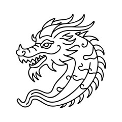 chinese dragon icon, chinese dragon vector illustration-simple illustration of chinese dragon, perfect for chinese dragon logos and icons