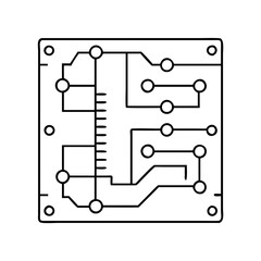 circuit board icon, circuit board vector illustration-simple illustration of circuit board, perfect for circuit board logos and icons