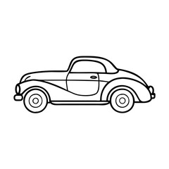 classic coupe icon, classic coupe vector illustration-simple illustration of classic coupe, perfect for classic coupe logos and icons