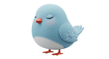 Isolated cartoon bird on white background