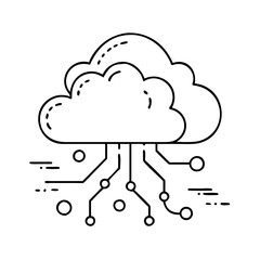 cloud icon, cloud vector illustration-simple illustration of cloud, perfect for cloud logos and icons