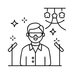 club bouncer icon, club bouncer vector illustration-simple illustration of club bouncer, perfect for club bouncer logos and icons