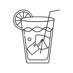 cocktail glass icon, cocktail glass vector illustration-simple illustration of cocktail glass, perfect for cocktail glass logos and icons