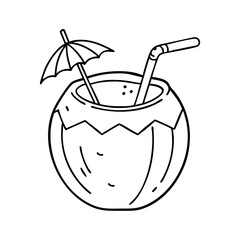 coconut drink icon, coconut drink vector illustration-simple illustration of coconut drink, perfect for coconut drink logos and icons