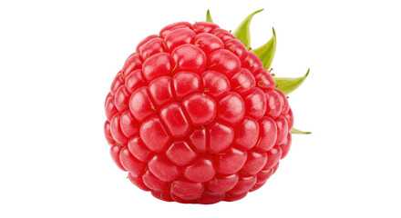Isolated ripe raspberry on white background