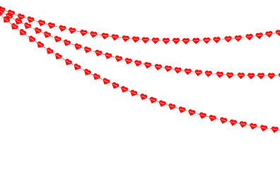Obraz premium png day background valentine valentine heart nubes red love concept paper design card hang rope symbol romantic holiday gift celebration space decoration shape beautiful romance sweet copy view top 