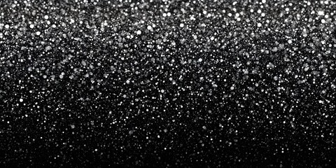 Abstract Sparkling Glitter Background Black and White Glowing Particles