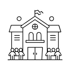community center icon, community center vector illustration-simple illustration of community center, perfect for community center logos and icons
