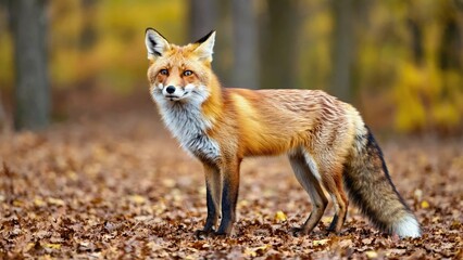 Fototapeta premium red fox in the woods
