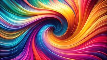 Obraz premium Abstract Swirling Rainbow Hues Vibrant Color Vortex Design