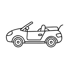 convertible icon, convertible vector illustration-simple illustration of convertible, perfect for convertible logos and icons