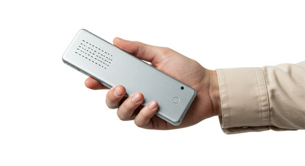 Isolated Hand Holding Remote Control